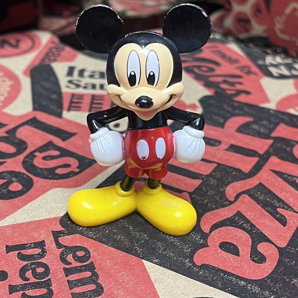 Disney Mickey Mouse Figure – Classic Red Shorts – Small PVC Toy–Collectible